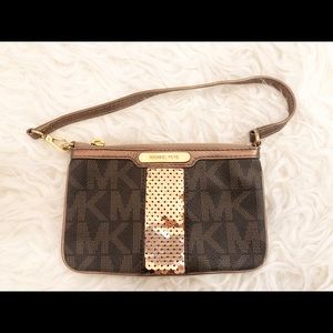 Michael Kors Monogram Sequence MK wristlet